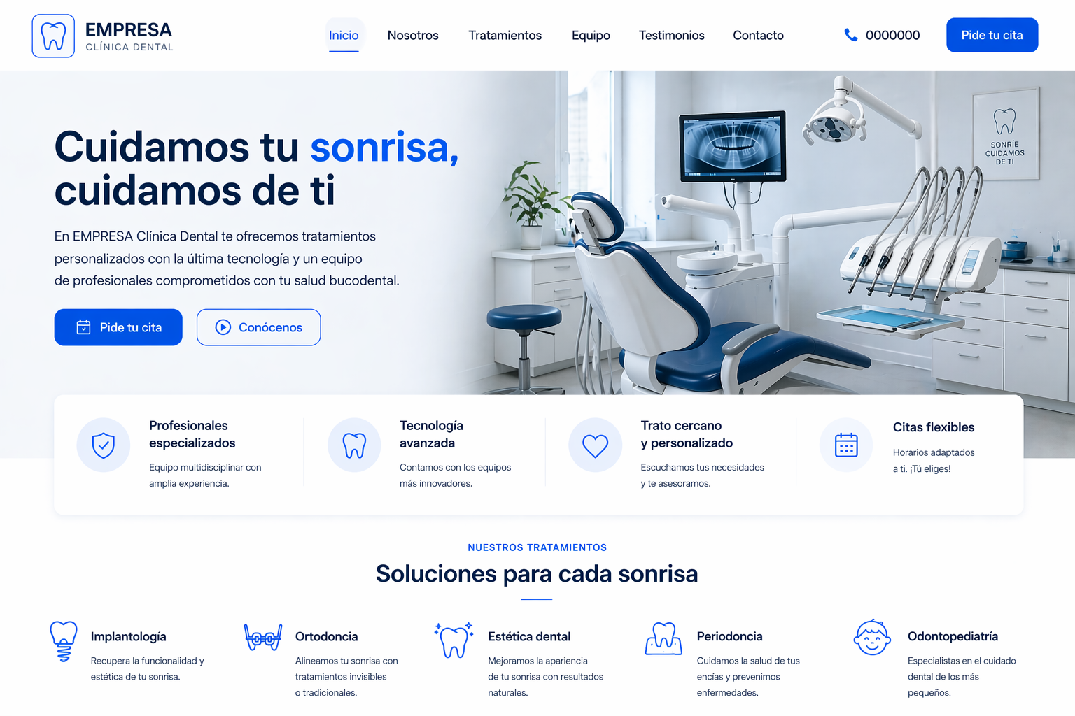Agenda online para clínicas · reservas, recordatorios y ficha de paciente